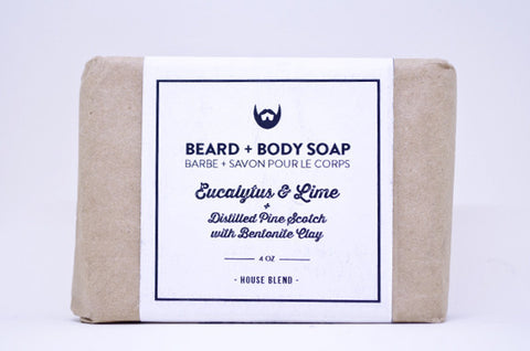 Beard + Body Soap: Eucalyptus & Lime